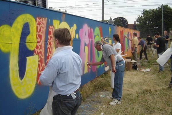 Graffiti bedrijfsuitje Rabobank (2005)
