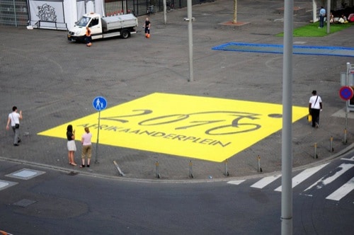 Tour de France street painting