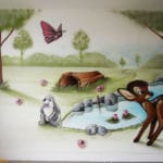 لوحة جدارية بامبي