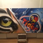 Graffiti-Kunstwerk für Tiger