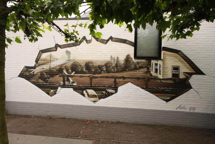 Hotel Leiden wandschildering