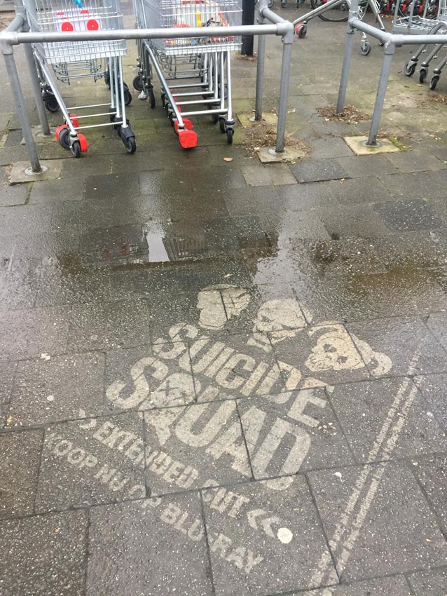 Suicide Squad reverse graffiti campaign