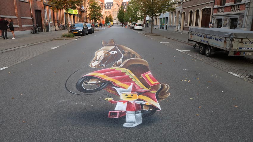 Street painting Dendermonde