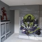 Pintura de pared de superhéroes