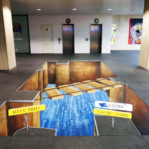 Optical Illusion Through 3d Street Painting Graffitinetwerk