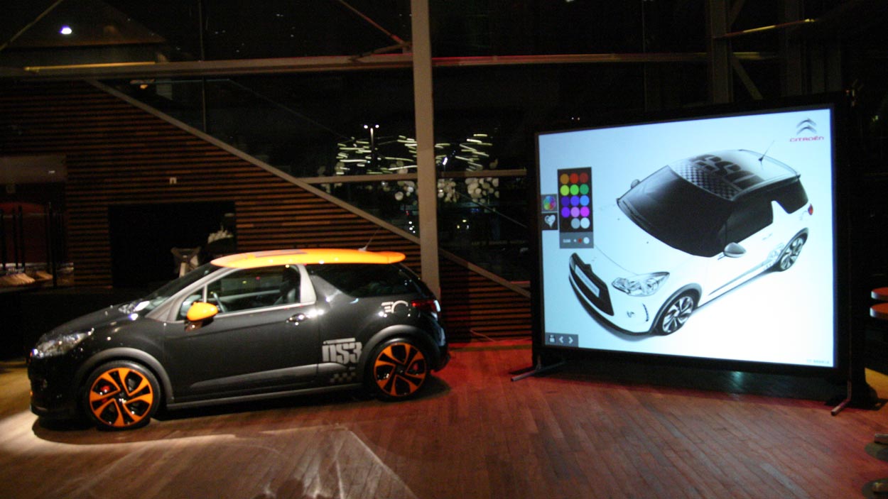 De Citroen digiffiti-wall tijdens Hed Kandi in Amsterdam.