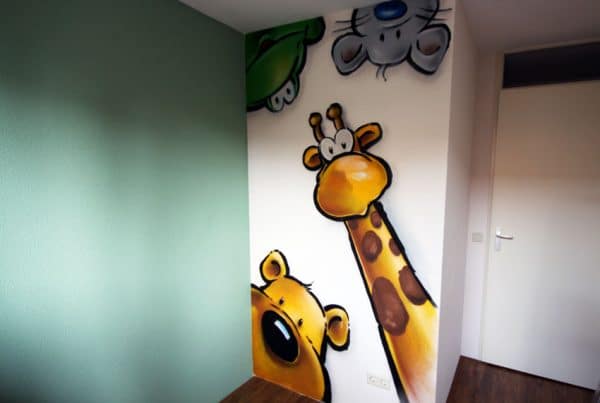 Funny friends wall painting