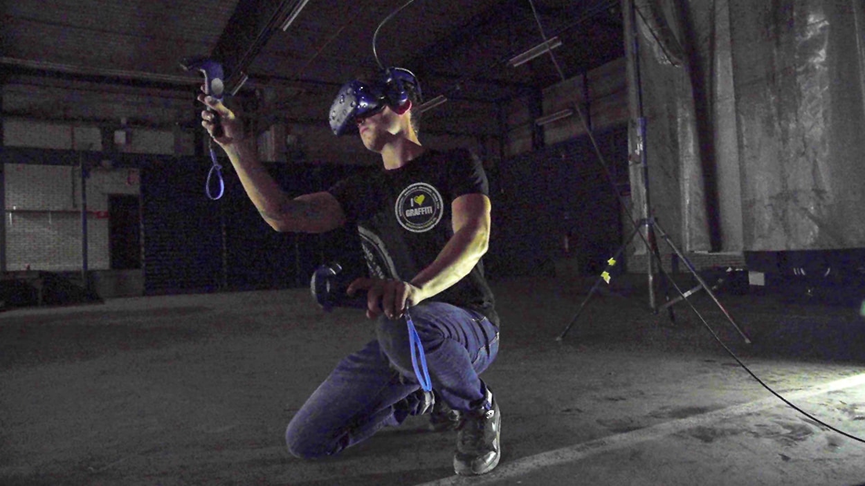 VR graffiti simulator