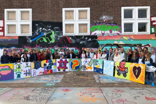 Ateliers de graffitis au NDSM à Amsterdam
