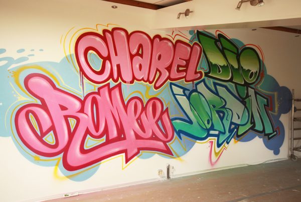 Graffiti benennt Spielzimmer