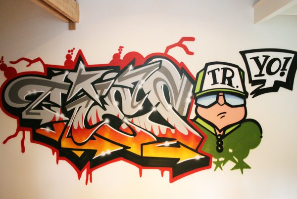 Graffiti-Raum Krawatten