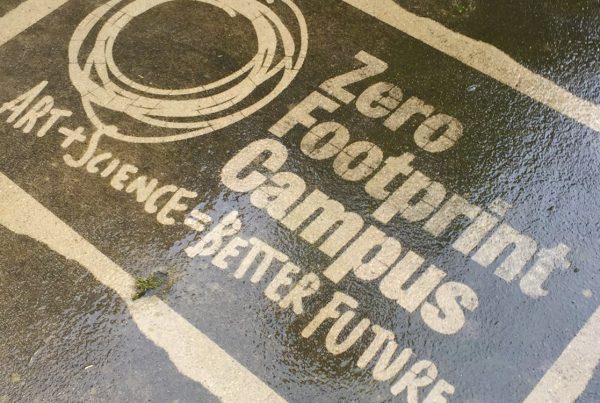 Reverse graffiti en tijdelijke krijt uitingen