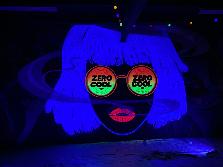 Glow in the dark mural Zero Cool