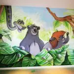Jungle-vægmaleri