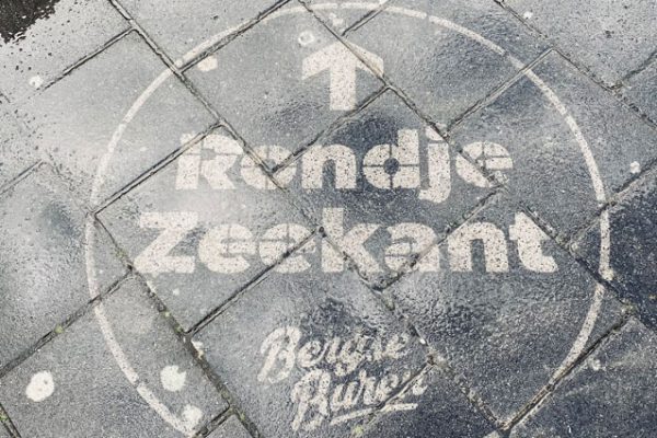 Clean graffiti advertising Bergen op Zoom