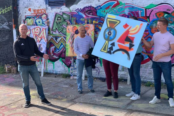 Graffiti firma udflugt ERA Contour på NDSM