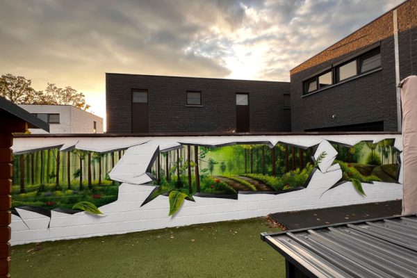 Mur de jardin en peinture transparente Aarschot