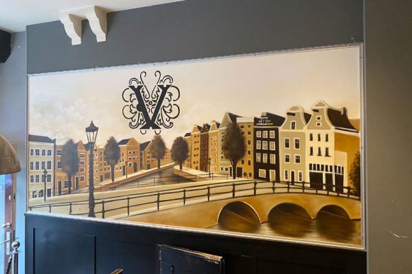 Wall painting coffee shop Vondel