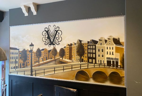 Wall painting coffee shop Vondel