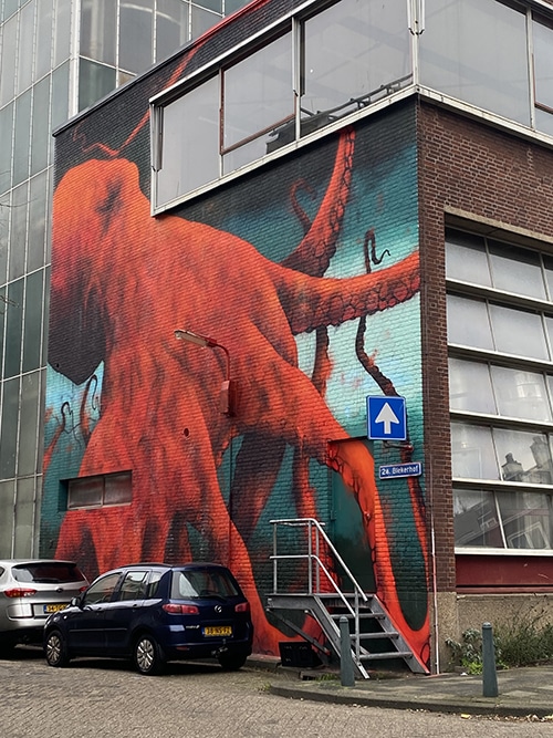 Peinture murale de Simon Schrikker à Rotterdam
