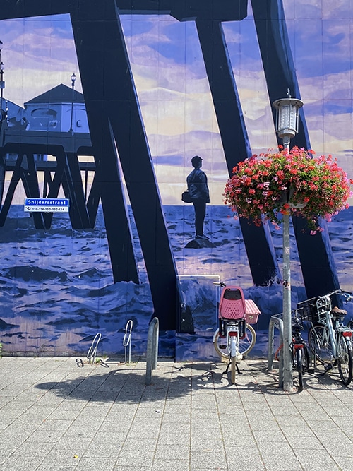 Street art schildering in Lelystad