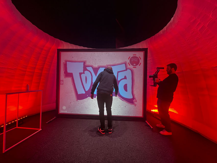 Digital graffitivägg Toyota Event