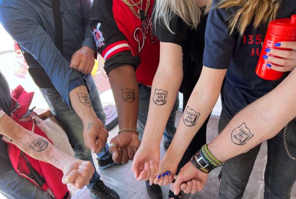Temporary tattoos during event