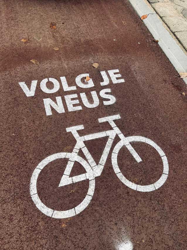 Tillfällig cykelvägbeskrivning Delft