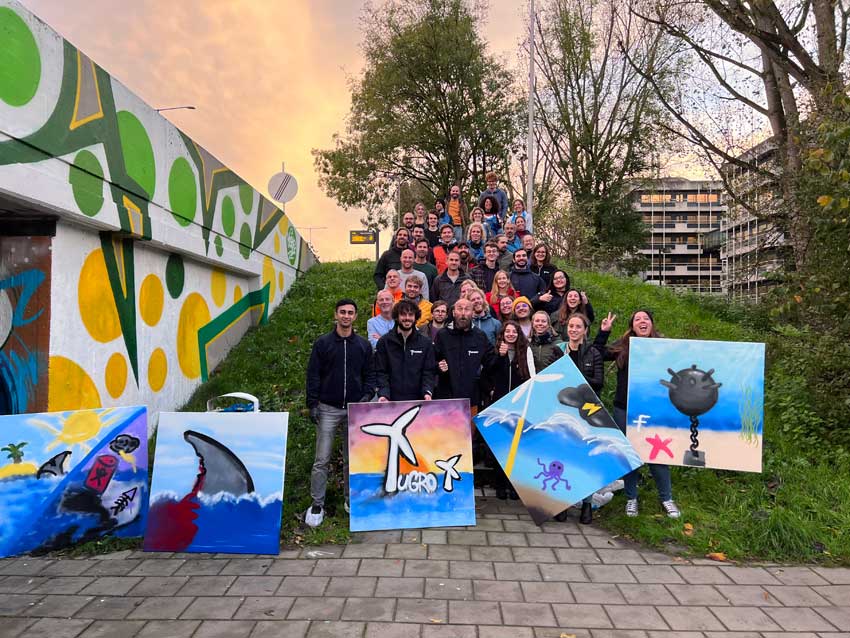 Graffitiworkshop Fugro in Zoetermeer