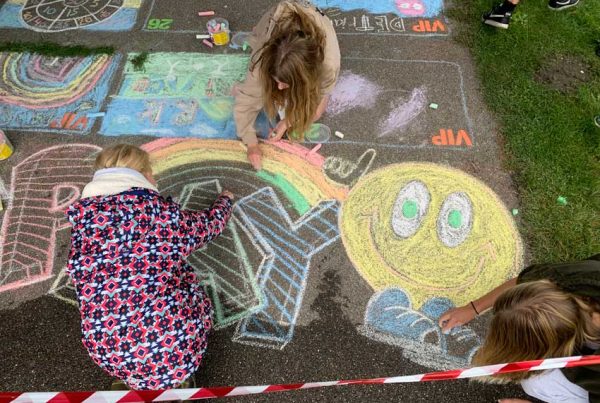 Sidewalk chalk workshop in Waddinxveen