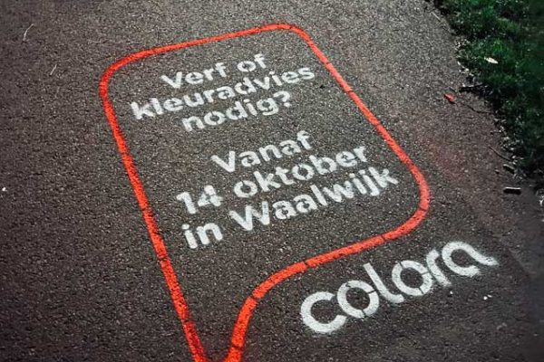 Colora straatreclame in Waalwijk en Wijchen