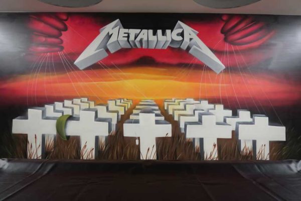 Metallica mural in mancave Weert