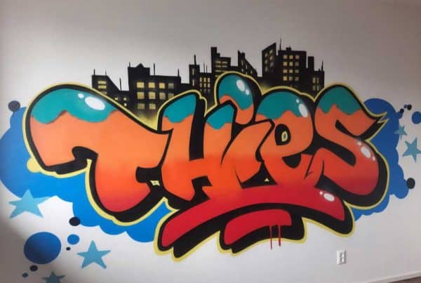Graffiti kinderkamer Thies