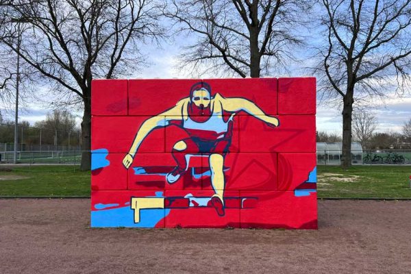 Wandschilderingen bij Atletiek Maastricht