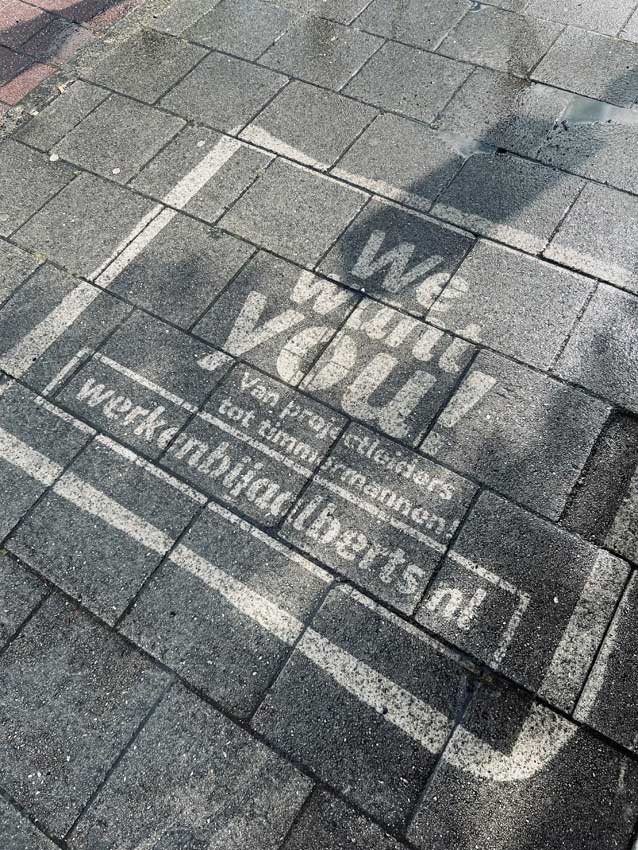 Guerrillamarketing actie Aalbertsbouw