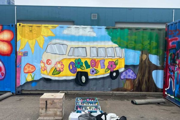 Graffiti activiteit tijdens familiedag Hacon