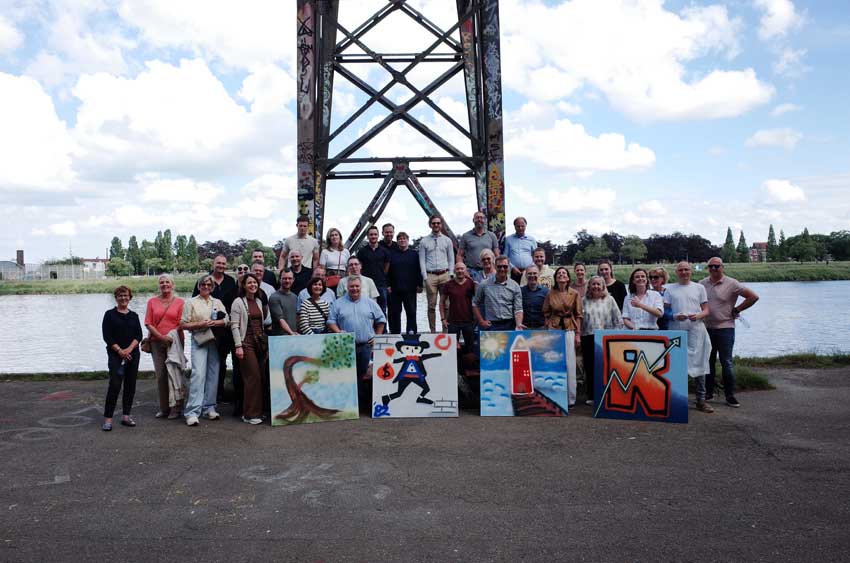 Graffiti bedrijfsuitje Daelmans in Maastricht