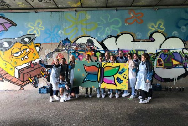 Graffiti spuiten als afdelingsuitje GLPG