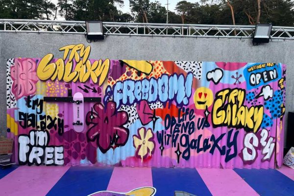 Samsung livepainting op KPN festival