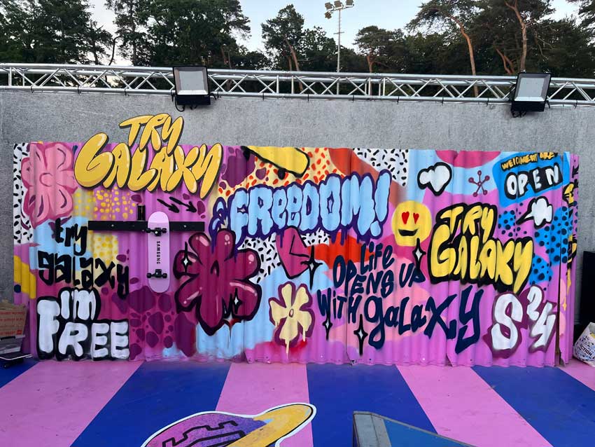 Samsung livepainting op KPN festival