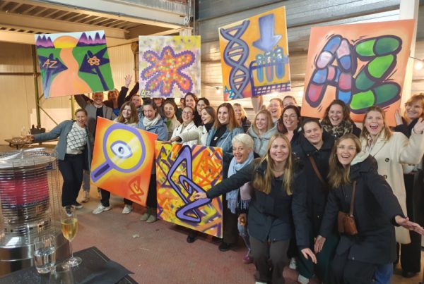 Graffiti teambuilding AstraZeneca Zaventem