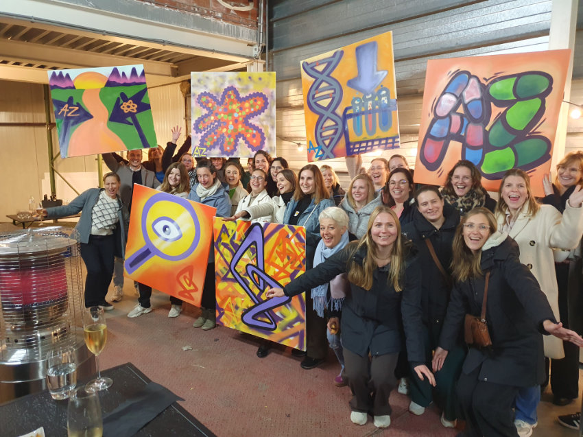 Graffiti teambuilding AstraZeneca Zaventem