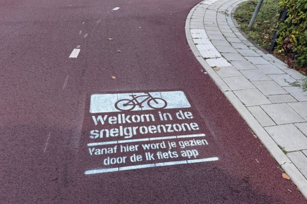 Grondmarkeringen fietscampagne Utrecht