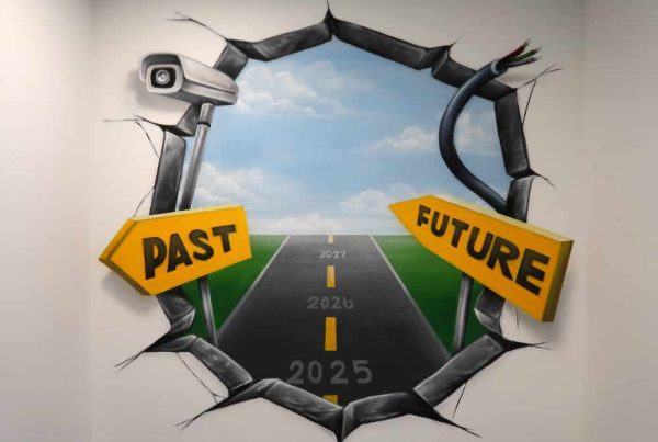 Doorkijk wandschildering Wijnen