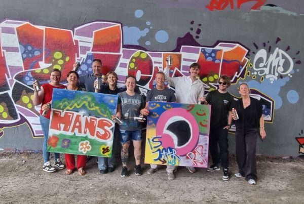 Graffitiworkshop als pensioenviering