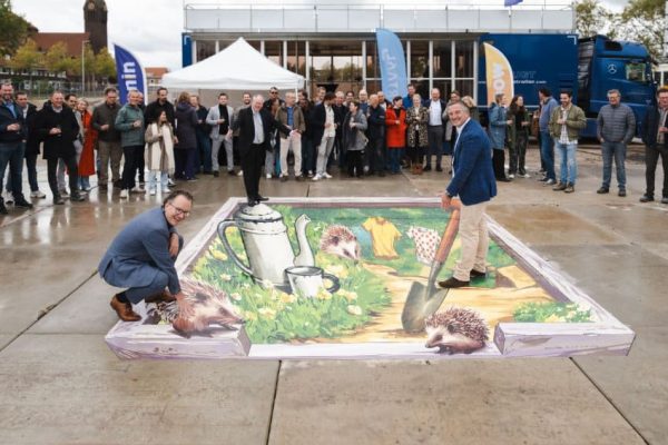 3D-streetpainting Woonin persmoment