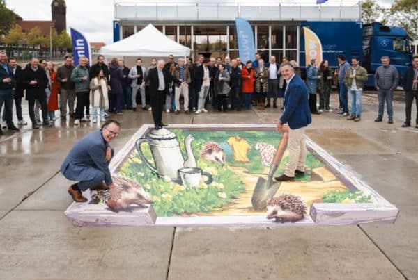 3D-streetpainting Woonin persmoment