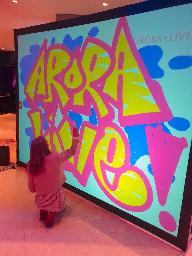 Digiffiti wand tijdens business event