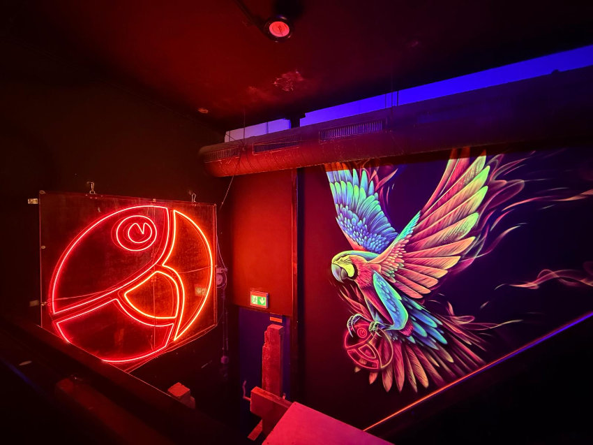 Fluor schildering DSS Phoenix in Delft