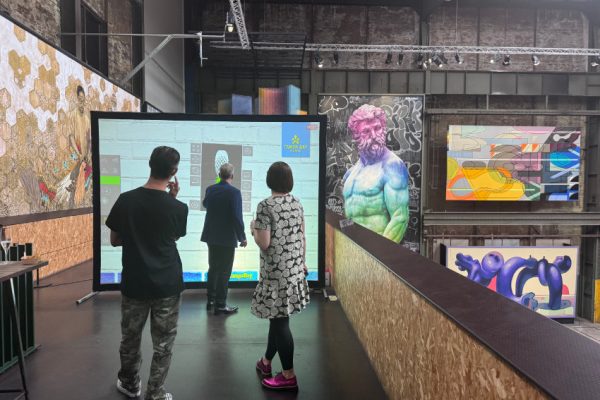 Digitaal graffiti spuiten STRAAT Museum event